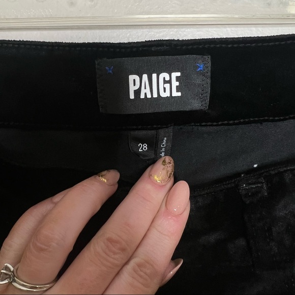 Paige Hoxton Ankle - Black Overdye Velvet size 28, skinny - Picture 14 of 16